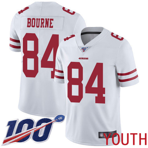 San Francisco 49ers Limited White Youth Kendrick Bourne Road NFL Jersey 84 100th Season Vapor Untouchable